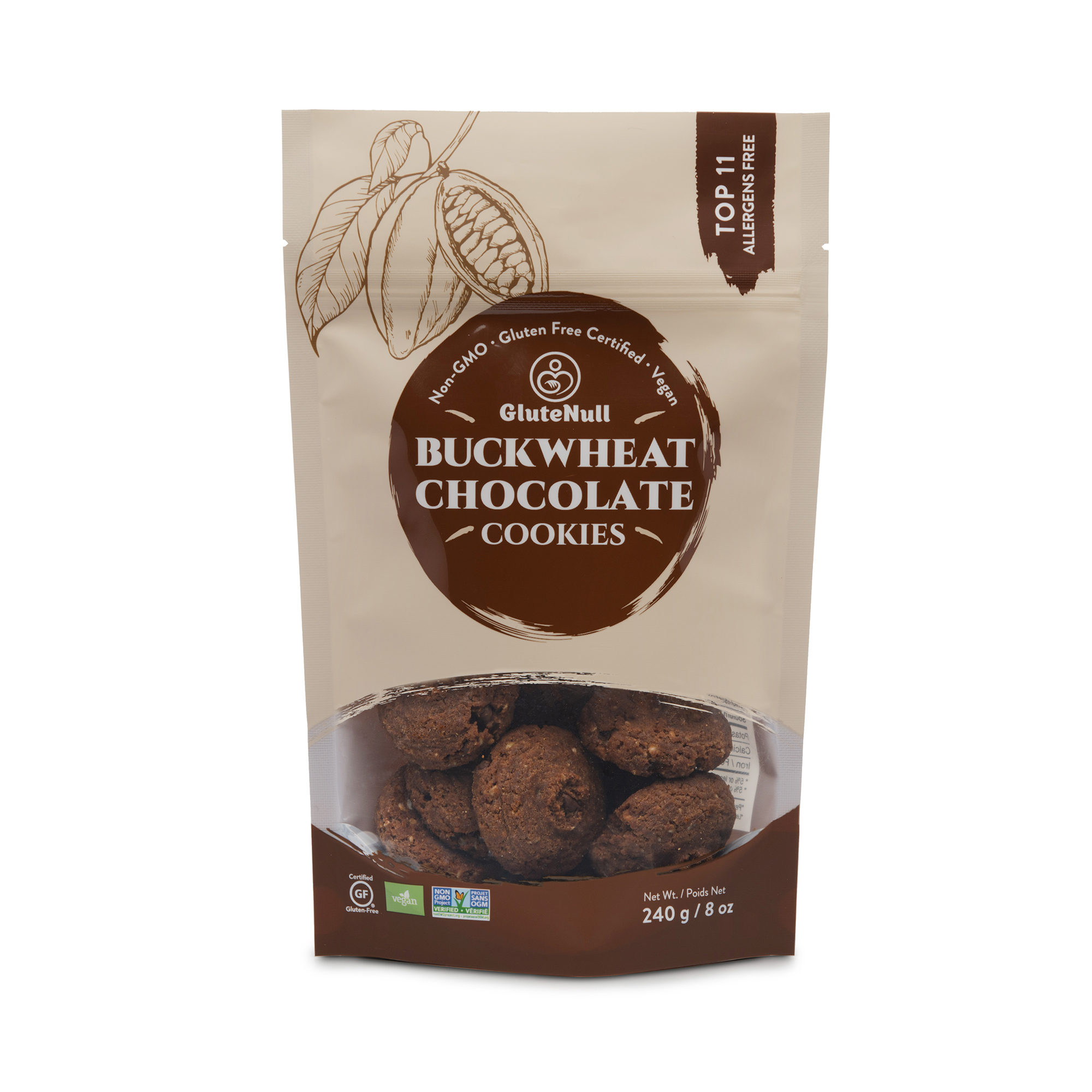 Buckwheat Chocolate Gluten Free Vegan Cookies